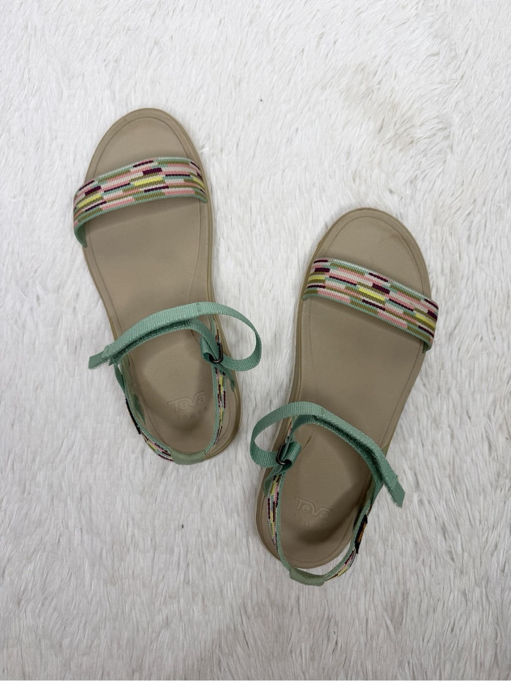 TEVA / Terra Float Nova teal green strappy outdoor hiking sandals / 9